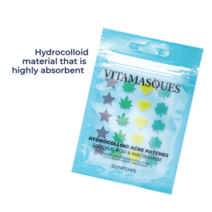 Hydrocolloid Acne Patches Salicylic & Niacinamide | Vitamasques