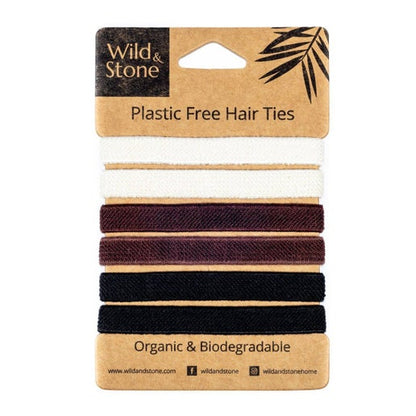 Hair Ties - Plastic Free - 6 Pack | Wild & Stone