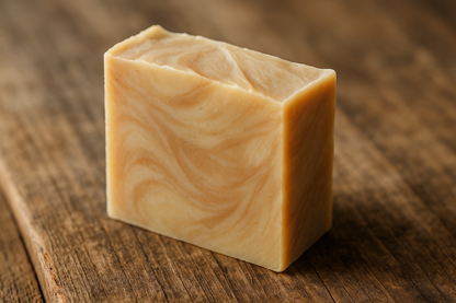 fresh cut bar of natural soap